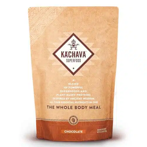 KaâChava All In One Nutrition Shake Blend, Chocolate, Superfoods, Vitamins and Minerals, g Plant Based Protein