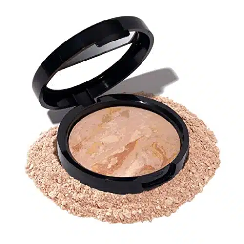 LAURA GELLER NEW YORK Award Winning Baked Balance n Brighten Color Correcting Powder Foundation   Fair   Buildable Light to Medium Coverage   Demi Matte Natural Finish