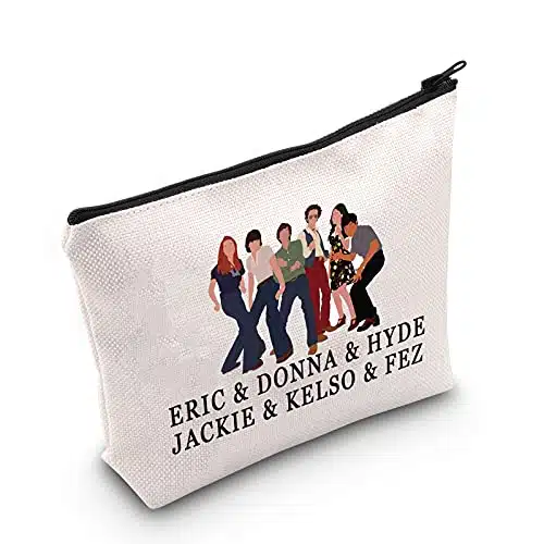 LEVLO s Show Cosmetic Make Up Bag s Show Fans Gift Eric Donna Hyde Jackie Kelso Fez Makeup Zipper Pouch Bag For Friend Family (Eric Donna Hyde)