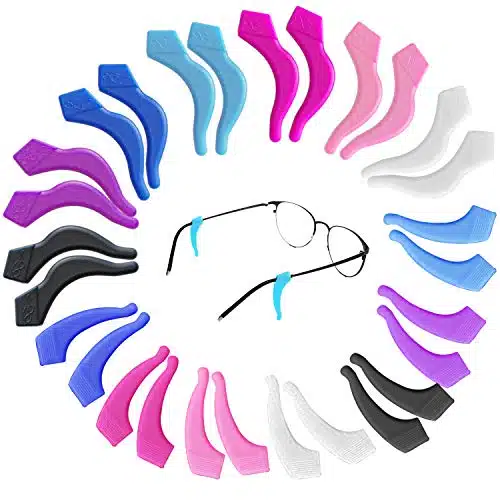 Pairs Eyewear Retainers Comfortable Silicone Eyeglass Strap Holder Sport Anti Slip Ear Hooks for Kids & Adults, Multi colored