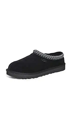 UGG Australia Men's Tasman Black Suede Slippers   D(M) US