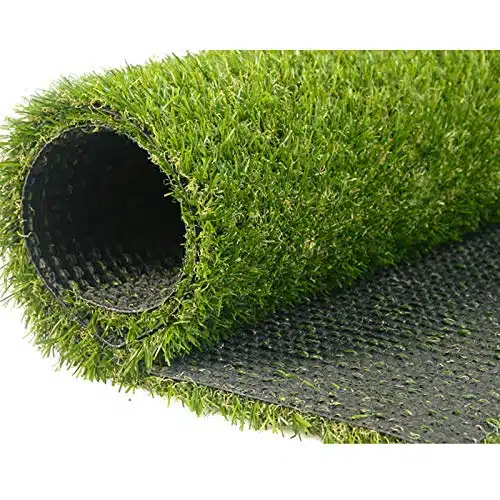 Goasis Lawn Artificial Grass Turf Lawn, inch Realistic Synthetic Grass Mat, Indoor Outdoor Garden Lawn Landscape for Pets,Fake Faux Grass Rug W Drainage Holes FT xFT(Square FT)