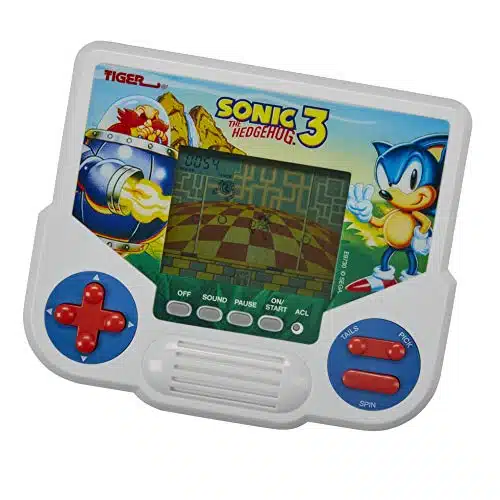 Hasbro Gaming Tiger Sonic The Hedgehog Electronic LCD Video Game, Retro Inspired Edition, Handheld Player, Ages and Up