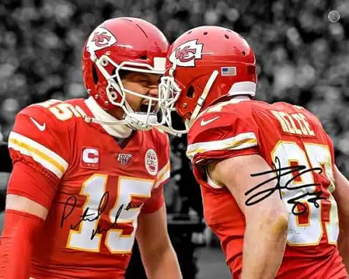 Ikonic Fotohaus Patrick Mahomes Travis Kelce Signed Photo Autograph Print Wall Art Home Decor