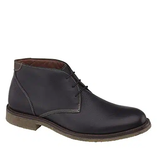 Johnston & Murphy Menâs Copeland Chukka Boot Black Tumbled Full Grain