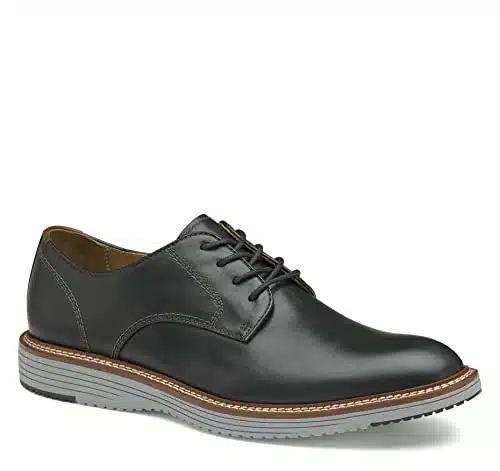 Johnston & Murphy Men's Upton Plain Toe Black Full Grain  US