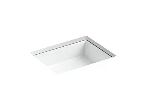 KOHLER K Verticyl Undermount Bathroom Sink, White