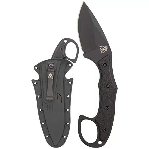 Ka Bar Tdi Pocket Strike Black Hard Plastic Sheath, Black Clip, Straight Edge