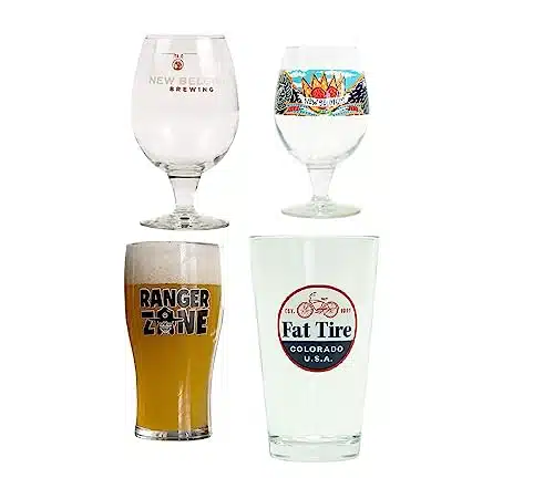 New Belgium Brewery Pint Glass Gift Set   Set of