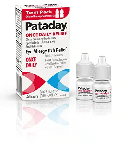 Pataday Once Daily Relief Allergy Eye Drops by Alcon, for Eye Allergy Itch Relief, ml (Count)