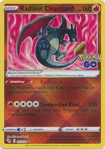 Radiant Charizard     Pokemon Go   Shiny Pokemon Card