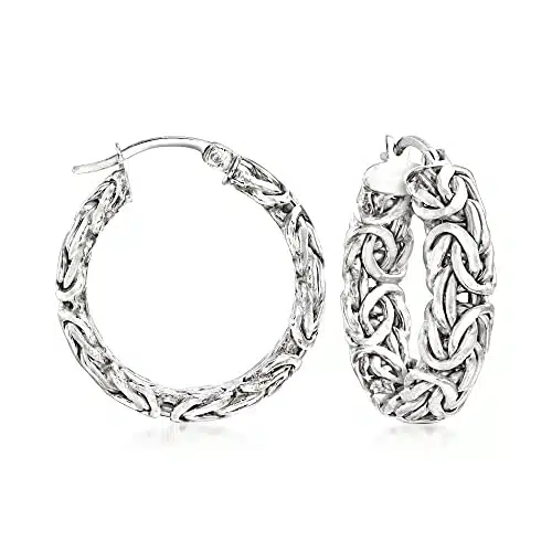 Ross Simons Sterling Silver Byzantine Hoop Earrings