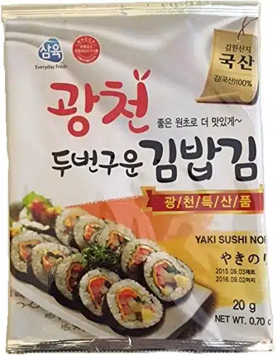 Sahmyook Roasted Seaweed (Yaki Sushi Nori) Sheets, Ounce (Sheets)