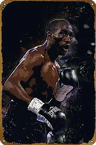 Terence Crawford Poster Retro Metal Tin Sign Wall Home Wall Art Metal Tin Sign,cave,bar,Club,Home Wall Art Metal Tin Sign xInches