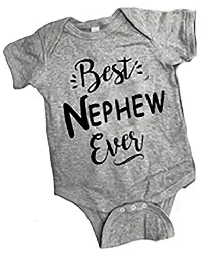 Today's Special Best Nephew Ever Gray and Cute Baby Onesie is A Great Gift from Aunt or Uncle (onth)