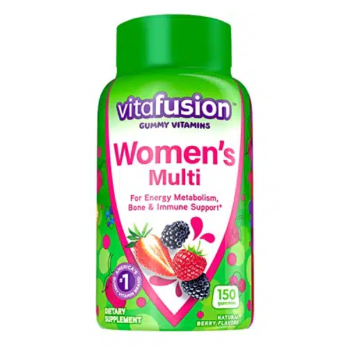 Vitafusion Womens Multivitamin Gummies, Berry Flavored Daily Vitamins for Women With Vitamins A, C, D, E, B and B , Americaâs Number Gummy Vitamin Brand, Days Supply, Count