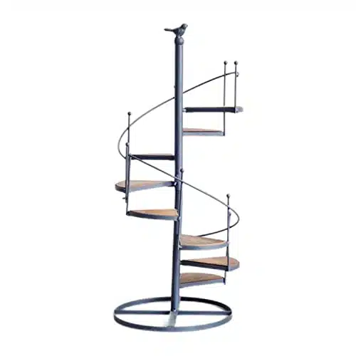 Fenteer Tier Spiral Plant Stand Flower Pots Ladder Shelf Staircase Display Rack