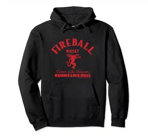 Fireball Cinnamon Whisky Tastes Like Heaven Burns Like Hell Pullover Hoodie