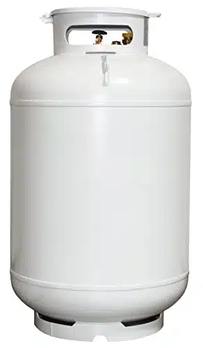 Flame King YSNASME LB (Gallon) ASME Vertical Steel Propane Tank, White