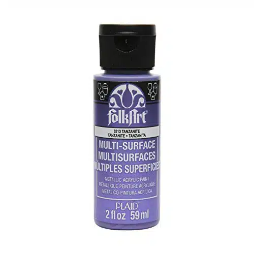 FolkArt Multi Surface Metallic Paint in Assorted Colors (oz), Metallic Tanzanite