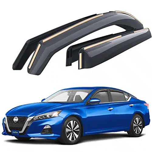 Goodyear Shatterproof in Channel Window Deflectors for Nissan Altima , Rain Guards, Window Visors for Cars, Vent Deflector, Car Accessories, pcs   GY