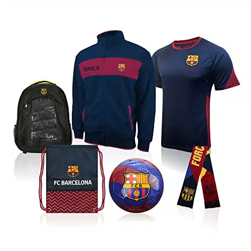 Icon Sports World Soccer Ultimate Fan Pack (Medium, FC Barcelona) Red, Navy