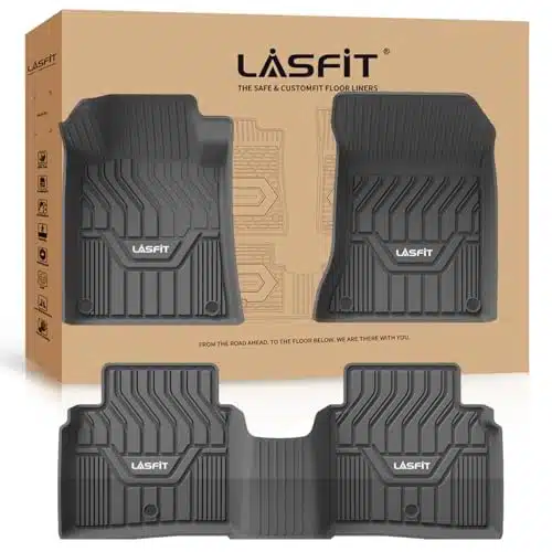 LASFIT Floor Mats for Nissan Altima , All Weather TPE Car Mats Custom Fit Floor Liners, st & nd Row, Black