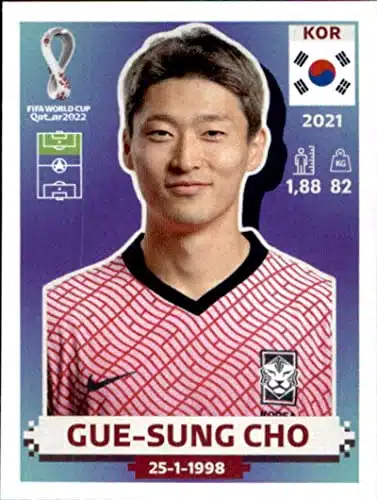 Panini Stickers Road to FIFA World Cup Qatar #KORGue sung Cho South Korea Soccer Card