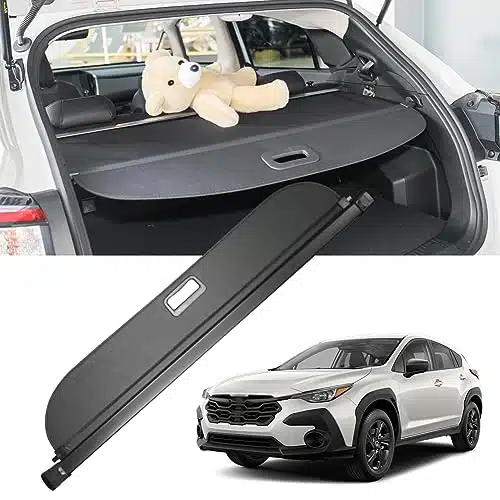 Salusy Subaru Crosstrek Cargo Cover ,Retractable Rear Trunk Tonneau Cover Cargo Privacy Security Shield Shade Compatible for Subaru Crosstrek Impreza Accessories