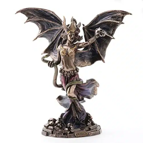 Veronese Design Inch Lilith The Queen of Sheba Resin Sculpture Bronze Finish