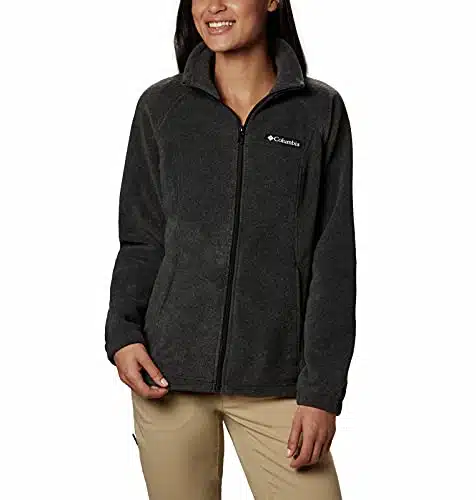 Columbia Women's Benton Springs Full Zip, Charcoal Heather, X Plus