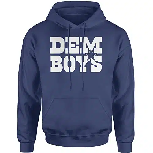 Expression Tees Hoodie Dem Boys Dallas Adult Large Navy Blue