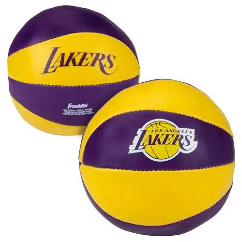 Franklin Sports NBA Los Angeles Lakers Toy Basketballs   Pack of Kids Soft Mini Basketballs for Over The Door + Indoor Hoops   NBA Fan Shop Kids Soft Toy Basketballs   () Mini