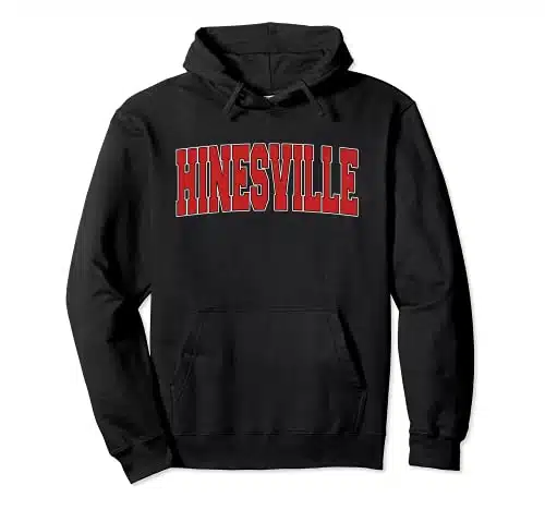 HINESVILLE GA GEORGIA Varsity Style USA Vintage Sports Pullover Hoodie