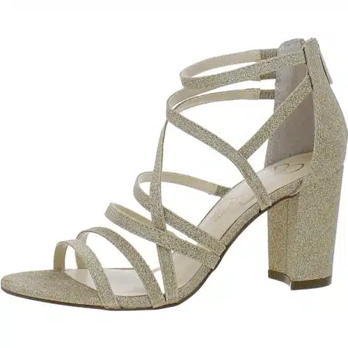 Jessica Simpson Women's Stassey Heel Sandal Pump, Champagne,