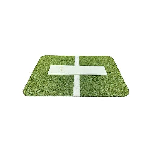 On Deck Sports ' x ' Indoor Non Slip Jennie Finch Softball Pitching Lane Pro Mini Mat with Rubber and Powerline