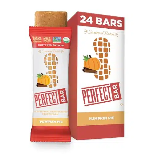 Perfect Bar, Pumpkin Pie Protein Bar, High Protein, Organic, Gluten Free, Soy Free, Non GMO, No Sugar Alcohols, Ounce Bar, Count