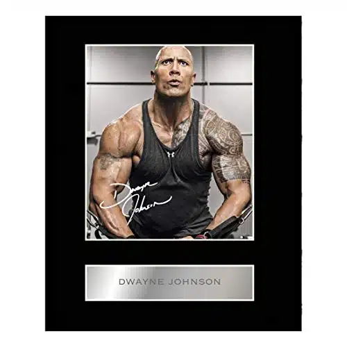 iconic pics Dwayne Johnson Signed Mounted Photo Display