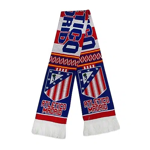 Atletico Madrid Scarf  Soccer Fan Scarf  Premium Acrylic Knit