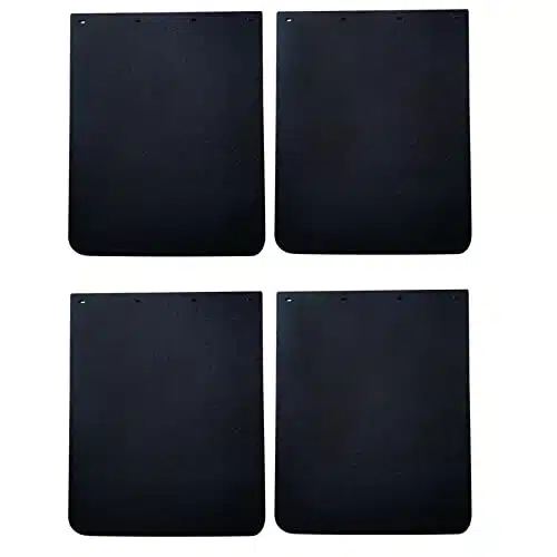 BHTOP Pieces Polymer Mudflaps xInch Durable Black Mud Flap Universal Pair Thick for Semi Truck Tractor Trailer