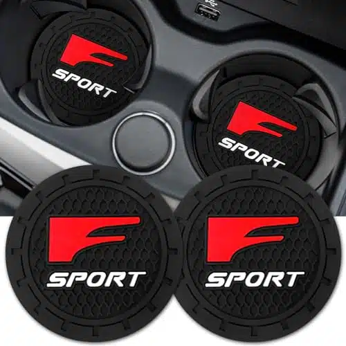 Car Cup Holder Coaster for F Sport Interior Accessories Silicone Anti Slip Cup Mat Compatible with Lexus F Sport Silicone Non Slip Coaster Inch Pieces