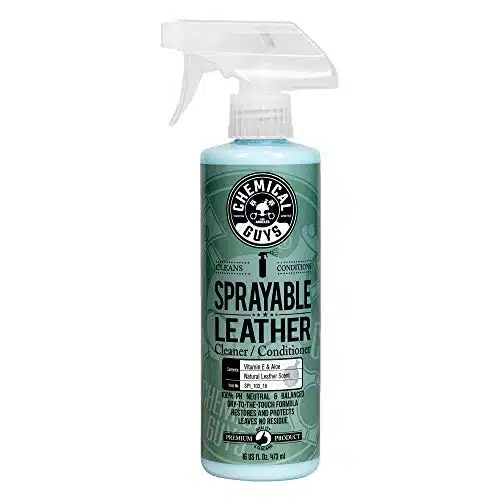 Chemical Guys SPI__Sprayable Leather Cleaner and Conditioner in One for Car Interiors, Apparel, and More (Works on Natural, Synthetic, Pleather, Faux Leather and More) Leather