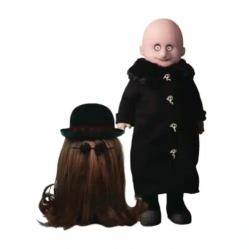 MEZCO TOYS Living Dead Dolls Addams Family Uncle Fester & IT Doll Set