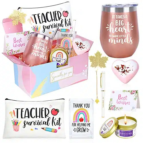 Teacher Gifts for Women,Teacher Appreciation Gifts,Teacher Christmas Gifts,Back to School Gifts for Teachers,Thank You Gifts for New Teacher  Teacher Bag,Candle,Pen Holder,oz 