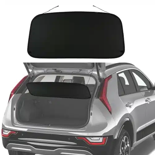 BOPARAUTO Cargo Cover for Kia NIRO Accessories & NIRO Hybrid Accessories (Not for PHEV) Rear Black Trunk Shade Luggage Security Cover