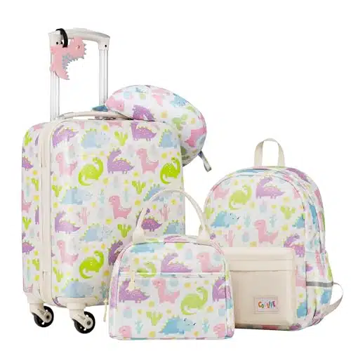 Coolife Kids Luggage Set Piece Suitcase Set  Carry on Hardside Spinner Toddler Luggage Travel Rolling Luggage Girls Boys