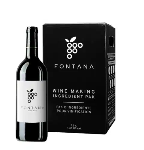 Fontana Italian Sangiovese Wine Kit  Wine Making Ingredient Kit   Gallon Wine Kit  Premium Ingredients for DIY Wine Making  Makes Bottles of Wine