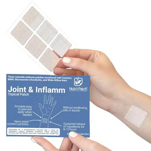 NUTRI PATCH Joint & Inflamm Topical Patch,Infused with MSM,Turmeric,Glucosamine,White Willowbark,and Other Wellness Ingredients.Designed to give You a Boost (Pack)