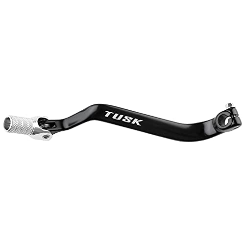 Tusk Folding Shift Lever +mm BlackSilver Tip   Fits Kawasaki KLR