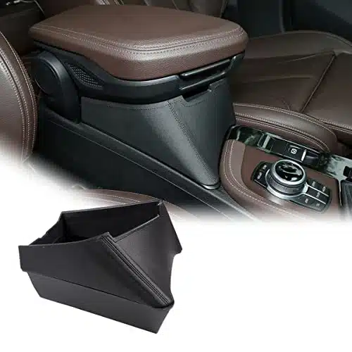 YIWANG Car Center Armrest Storage Box Container Tray for BMW XF, for BMW XFLeft Hand Drive (Black)